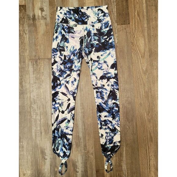 Fabletics Stirrup Leggings Women's Small Tie Dye Foot Loop Pilates Yoga - Picture 2 of 6